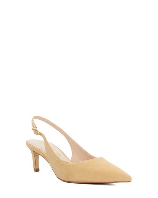 Dune Natural Celinna Pointed Toe Slingback Pump