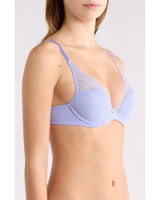 Chantelle Blue Norah Chic Underwire Plunge Bra