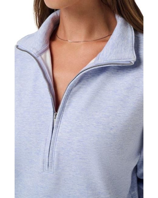 Travis Mathew Blue Cloud Half Zip Pullover