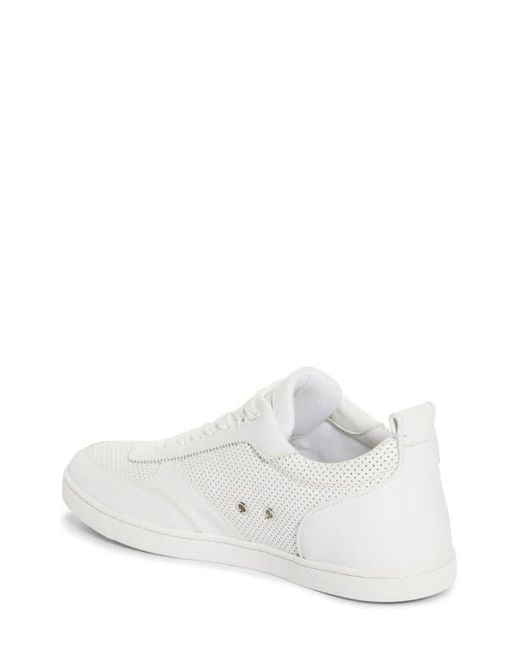 Christian Louboutin White Tutti Rui Perforated Sneaker for men