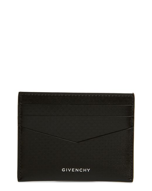 Givenchy Black 4g Embossed Calfskin Card Holder for men