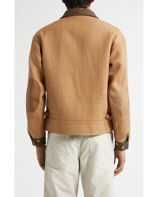 Visvim Brown Strato Linen & Wool Jacket for men