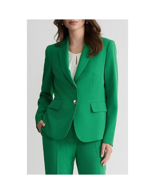 Kasper Green Two-Button Blazer