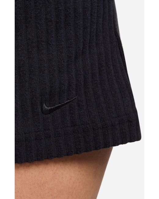 Nike Blue Sportswear Chill Knit Ribbed Shorts