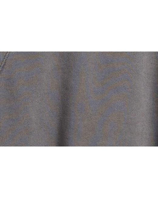 AllSaints Gray Soleil Oth Cotton Graphic Hoodie for men
