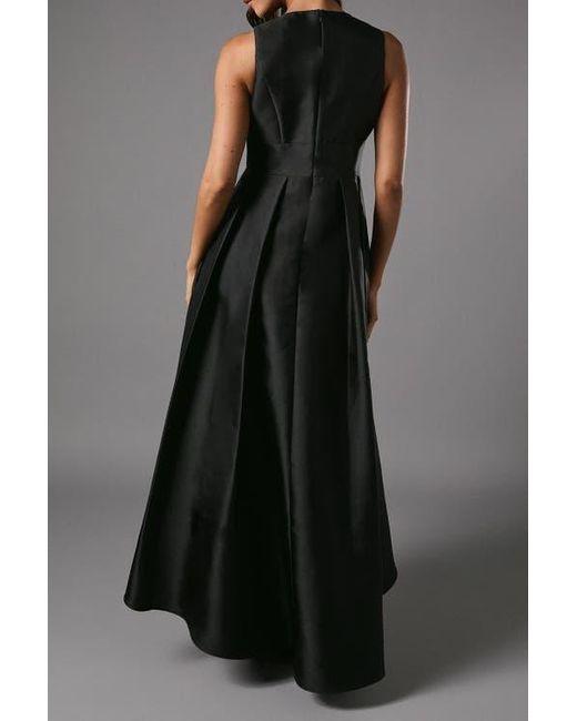 Coast Black Sleeveless Plunge Waterfall Maxi Dress