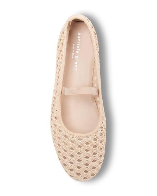 Patricia Green Pink Monaco Raffia Mary Jane Ballet Flat