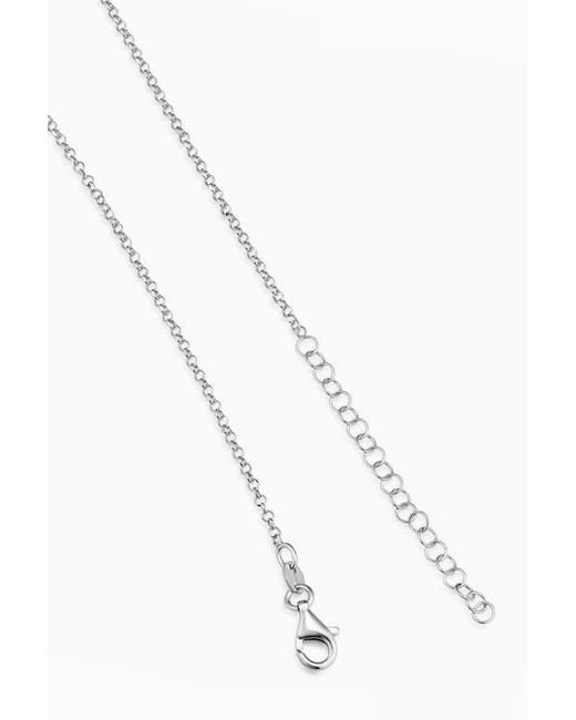 Oradina White Sterling Wrap Me Up Bow Pendant Necklace