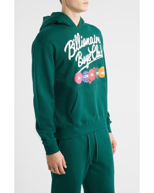 BBCICECREAM Green Script Cotton Graphic Hoodie for men