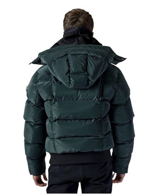 Woodpecker Blue Woody Bomber Quilted Coat for men