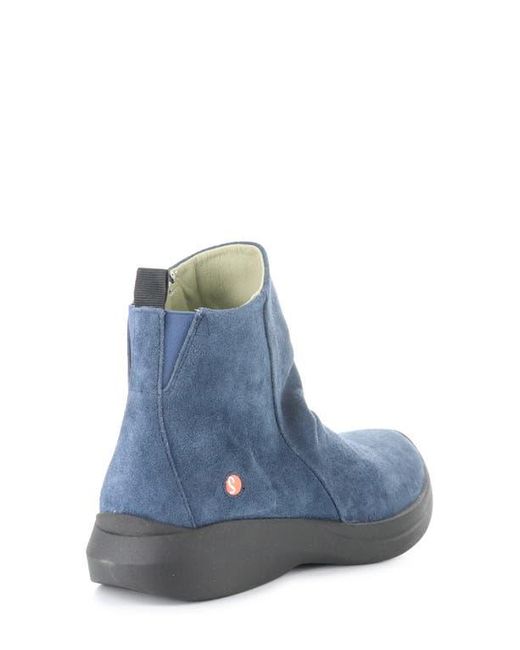 Softinos Blue Gujy Platform Wedge Bootie