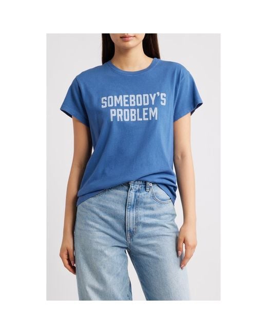Daydreamer Women's Blue Morgan Wallen 'Somebody's Problem' Graphic T-Shirt
