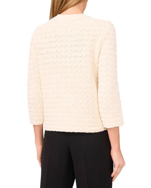 Halogen® White Open Stitch Cardigan