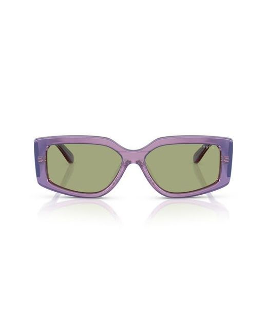 Vogue Green 55Mm Rectangular Sunglasses