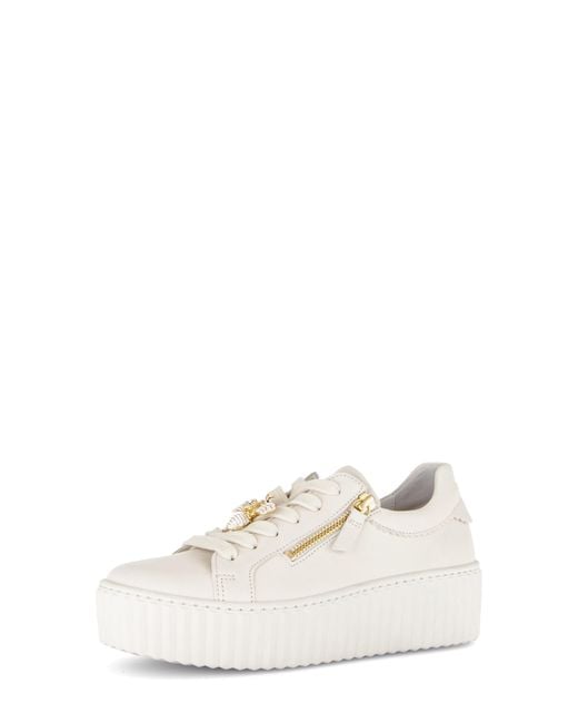 Gabor White Platform Sneaker