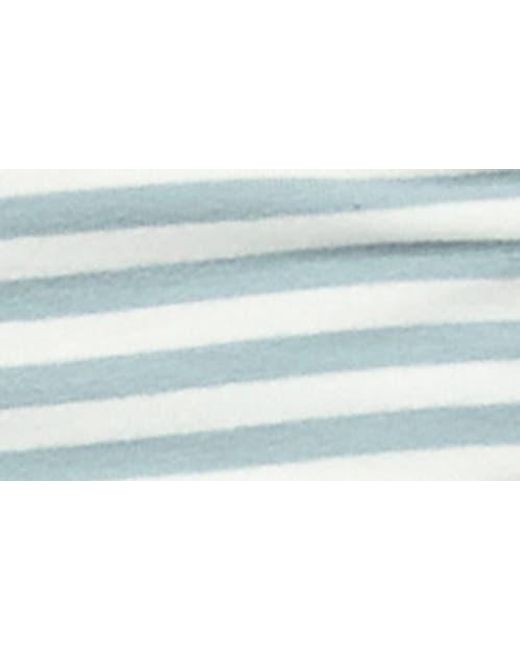 Edikted Blue Avia Stripe Ruffle Drawstring Miniskort