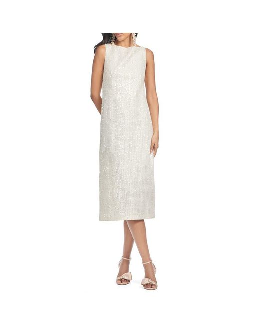 slim fit dress slacks Dazzling Moi Glitter Sleeveless Midi Dress