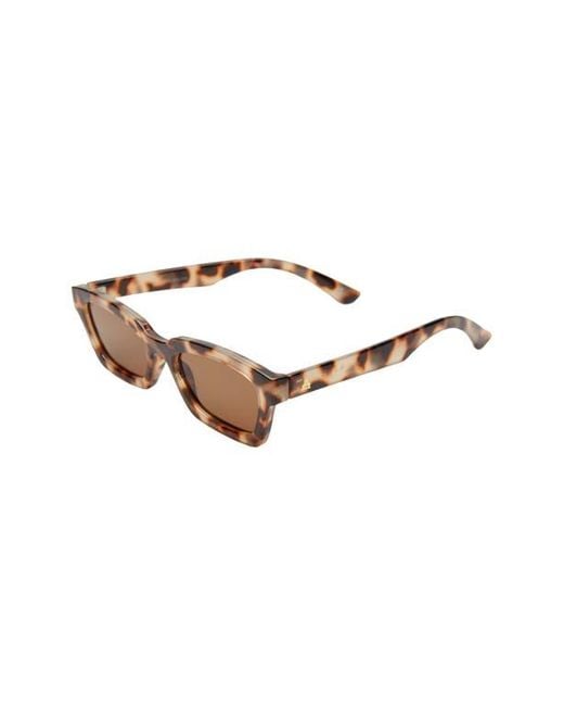 Aire Brown Sculptor 50Mm Rectangular Sunglasses
