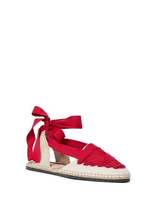 Loeffler Randall Red Wilson Ankle Wrap Espadrille