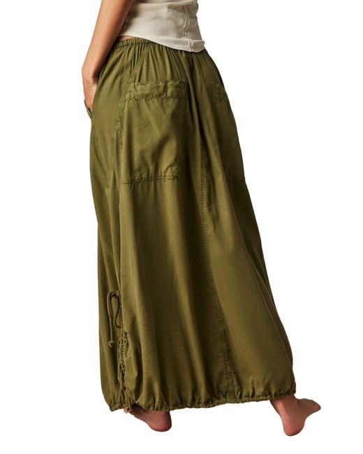 Free People Green Picture Perfect Parachute Maxi Skirt