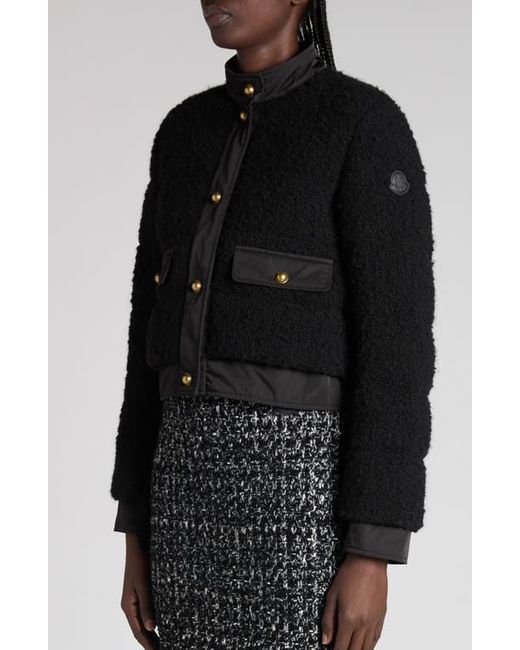 Moncler Black Blandy Bouclé Down Jacket
