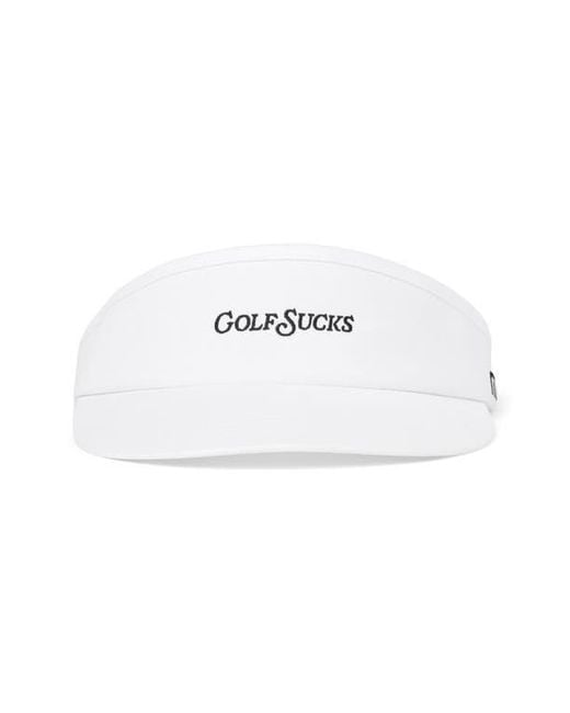 Travis Mathew White Golf Sucks Adjustable Visor for men