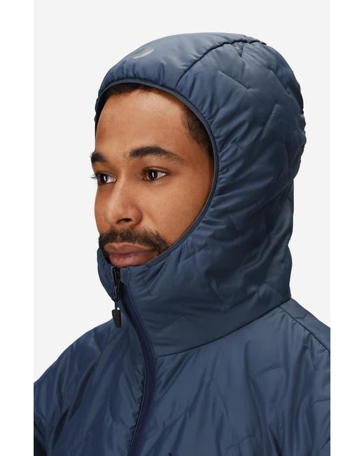Marmot Blue Monoquilt Zip Hoodie for men