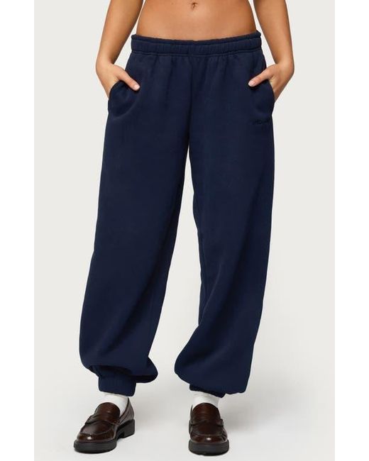 Edikted Blue Jayce Sweatpants