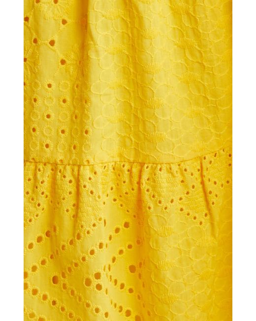 Eliza J Yellow Float Tiered Dress