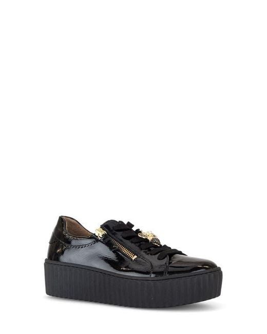 Gabor Black 63.201 Platform Sneaker