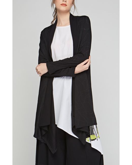 Luukaa Black Axel Devore Cotton Jersey Duster