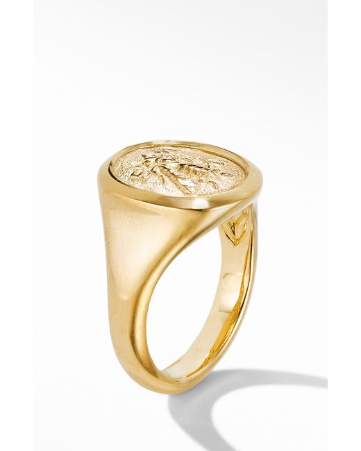 David Yurman Petrvs Small Bee Pinky Ring In 18k Yellow Gold in Metallic ...