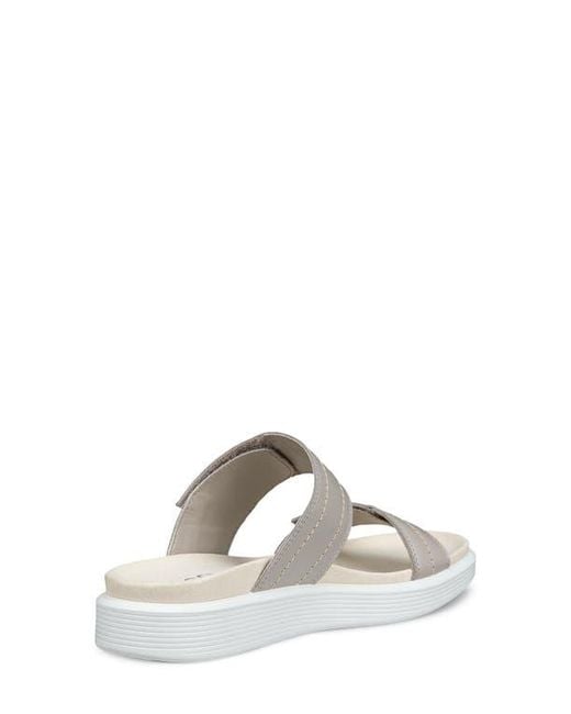Ecco White Soft Mule Sandal