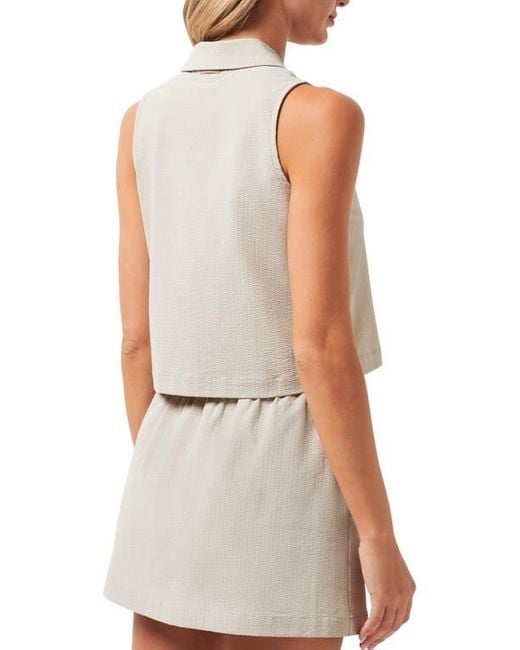 Travis Mathew White Timeless Breezeblend Sleeveless Polo
