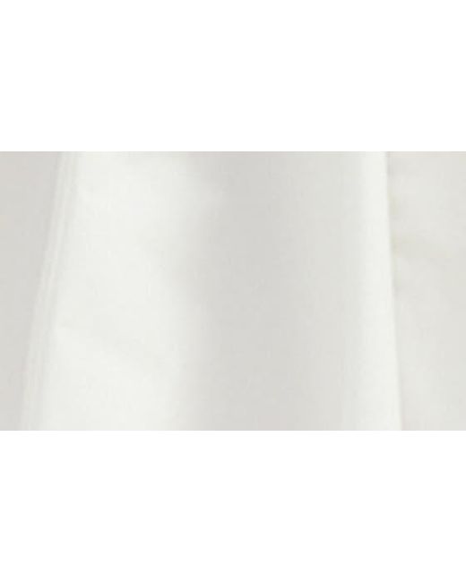 En Saison White Caymen Cotton Puff Sleeve Minidress