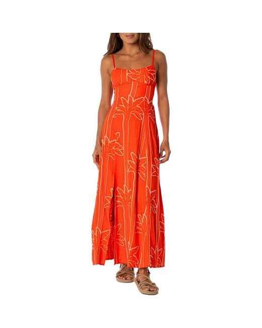 Maaji Red Palm Plantation Lupine Cover-Up Dress