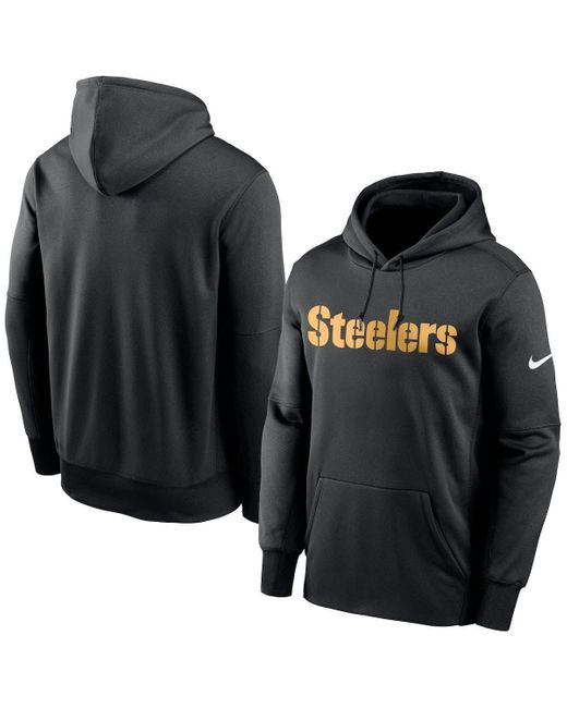 Nike Men's Nike Black Pittsburgh Steelers Fan Gear Wordmark Performance  Pullover Hoodie