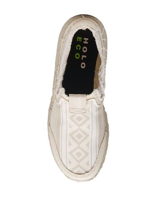 HOLO Footwear White Athena Canvas Slip-On Shoe