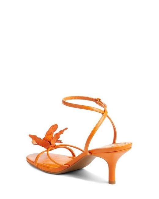Open Edit Orange Zuri Ankle Strap Sandal