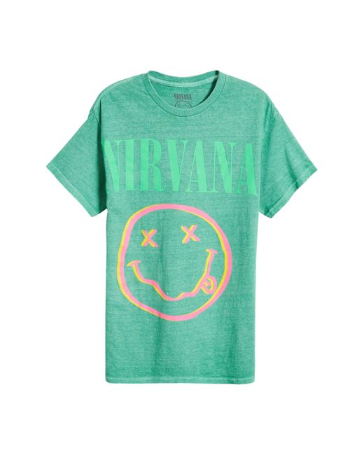 Merch Traffic Green Nirvana Graphic T-shirt
