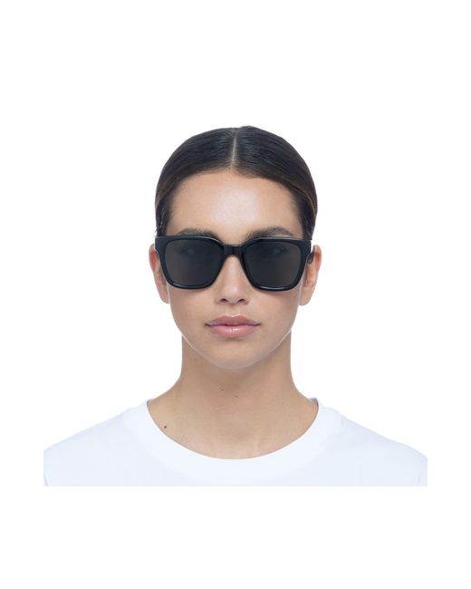 Le Specs Black Elixir 52mm Polarized Square Sunglasses