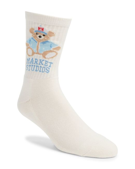 Market White Bear Crew Socks for men