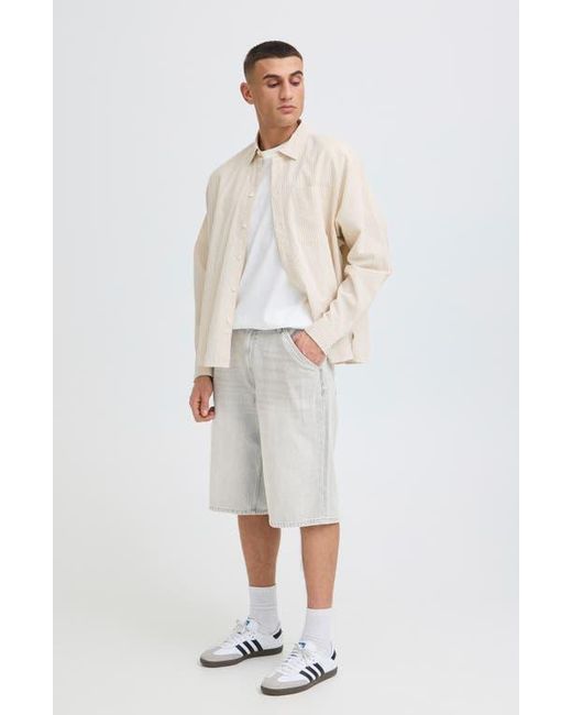 Solid Gray Tommy Jean Shorts for men