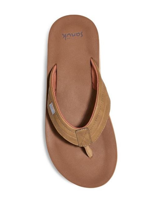 Sanuk Brown Tiderush Flip Flop for men