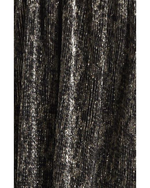 Ramy Brook Black Judy Metallic Plunge Cocktail Minidress
