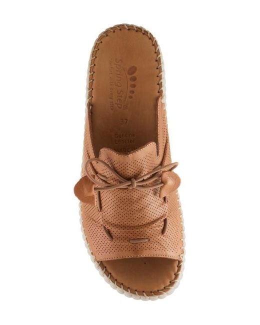 Spring Step Brown Nevelle Wedge Sandal