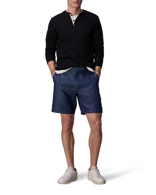 Rag & Bone Blue Elliot Chambray Shorts for men