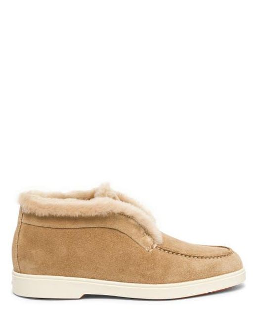 Santoni Natural Suede Desert Boot