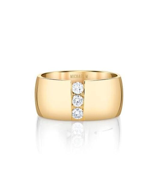 Michael M Metallic Orb Diamond Split Cigar Ring