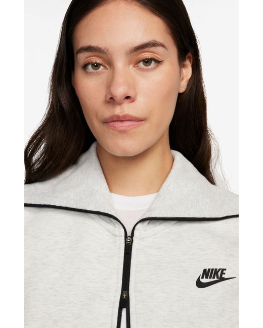 Nike White Sportswear Tech Fleece Loose Full Zip Track Jacket
